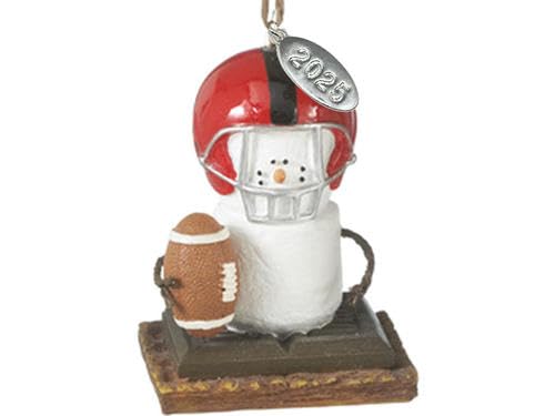 Smores Football Christmas Ornament - Smores Sports Gift, Includes Hangtag w Year, Comes in a Gift Box