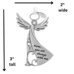 Metal Angel Christmas Ornament 2025 for Nurse, Mom, Grandma, Daughter, Friend or Sister with Sparkling Stones (Mom)