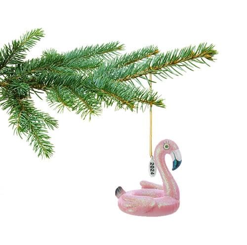 Tropical Christmas Ornaments, Tropical Ornaments - Flamingo Floatie Ornament 2024 - Comes in a Gift Box so It's Ready for Giving