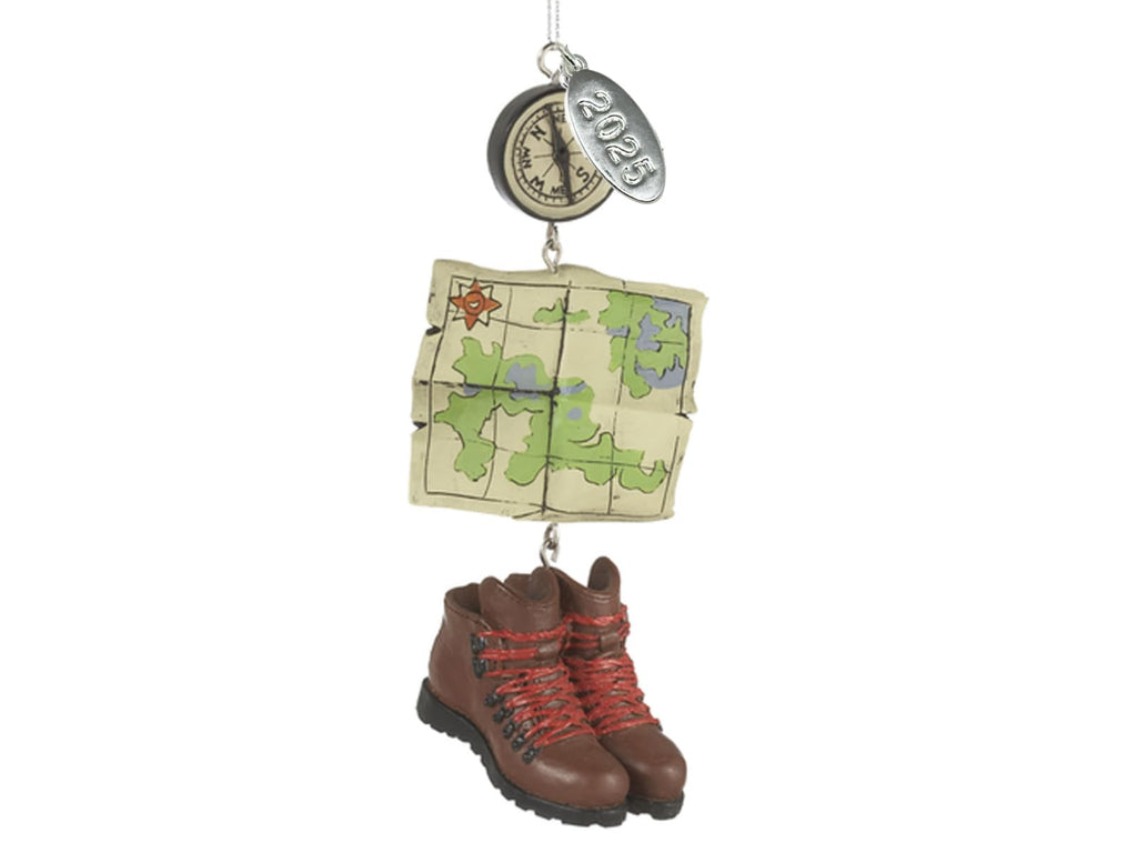 2025 Camping Ornaments Backpacking, Hiking Ornament - Stunning Dangling Hiking Boot - Comes in a Gift Box so It's Ready for Giving