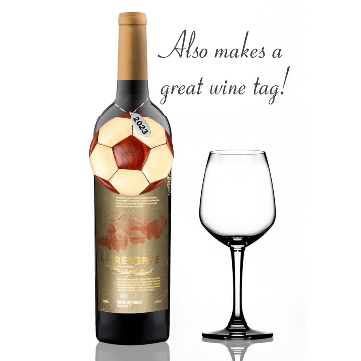 2026 Soccer Ornament - Soccer Christmas Ornament - Stunning Two-Tone Wood Christmas Ornament - Intarsia Design - Comes in a Gift Box so Its Ready for Giving