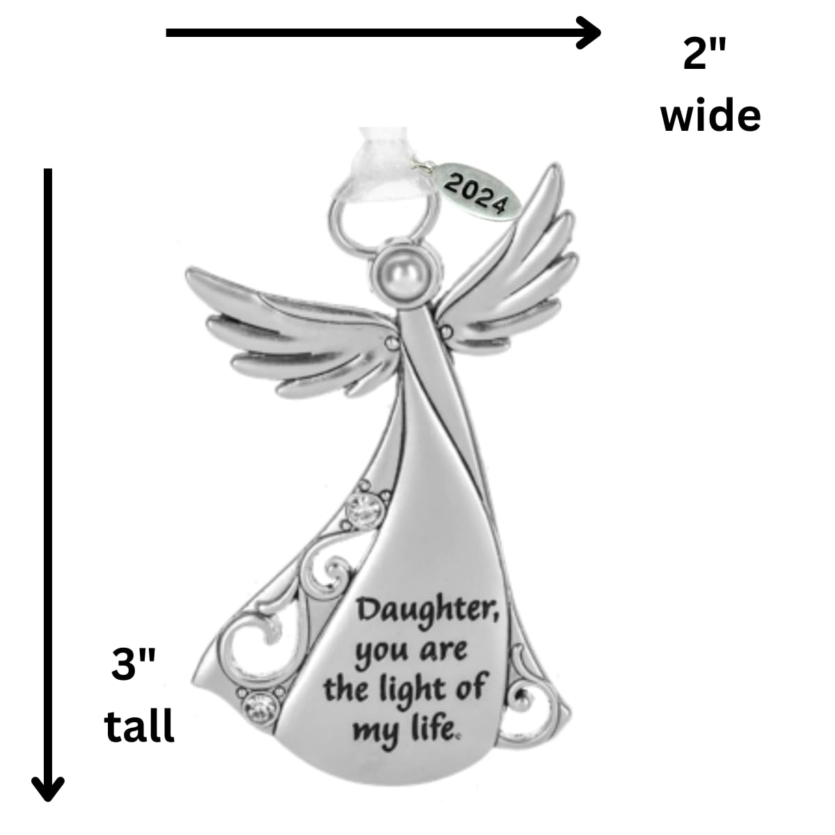 Metal Angel Ornament -DAUGHTER Gift Idea 2025, In Gift Box