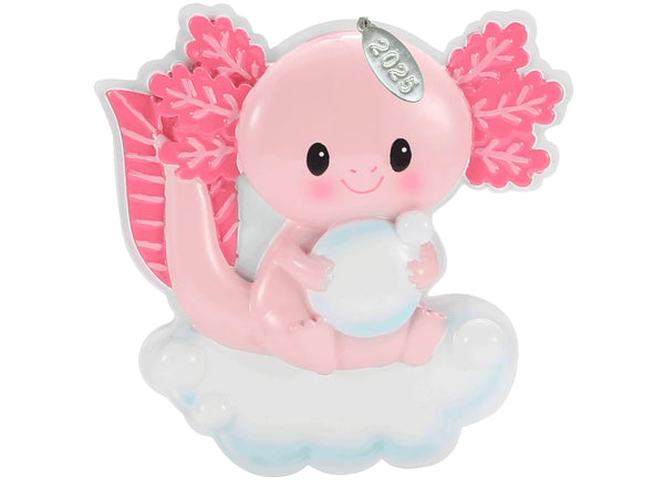 2025 Axolotl Christmas Ornament - Cute Pink Axolotl Ornament, Comes in Gift Box