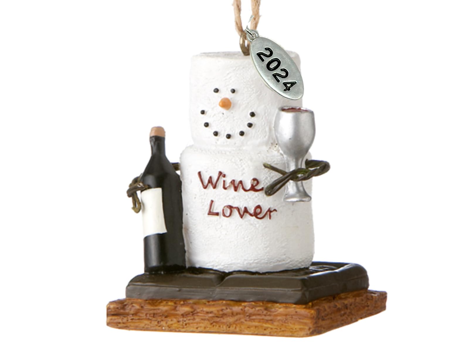 Wine Lover Gifts, Smores Wine Lover Ornament, Wine Christmas Ornament - Comes in a Gift Box so It's Ready for Giving