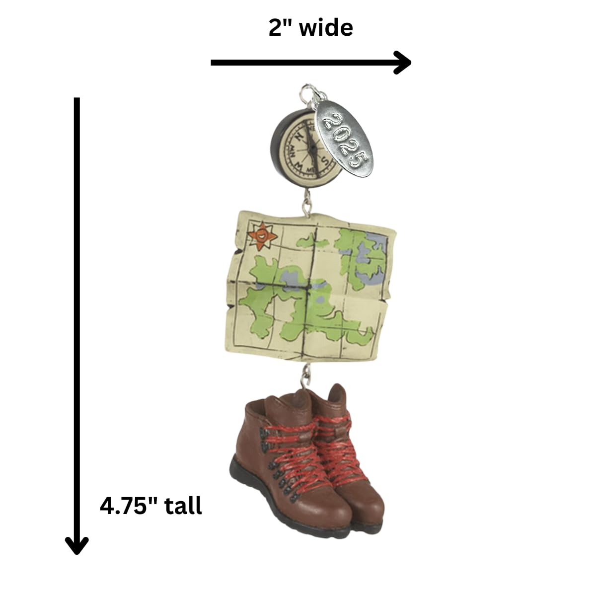 2025 Camping Ornaments Backpacking, Hiking Ornament - Stunning Dangling Hiking Boot - Comes in a Gift Box so It's Ready for Giving