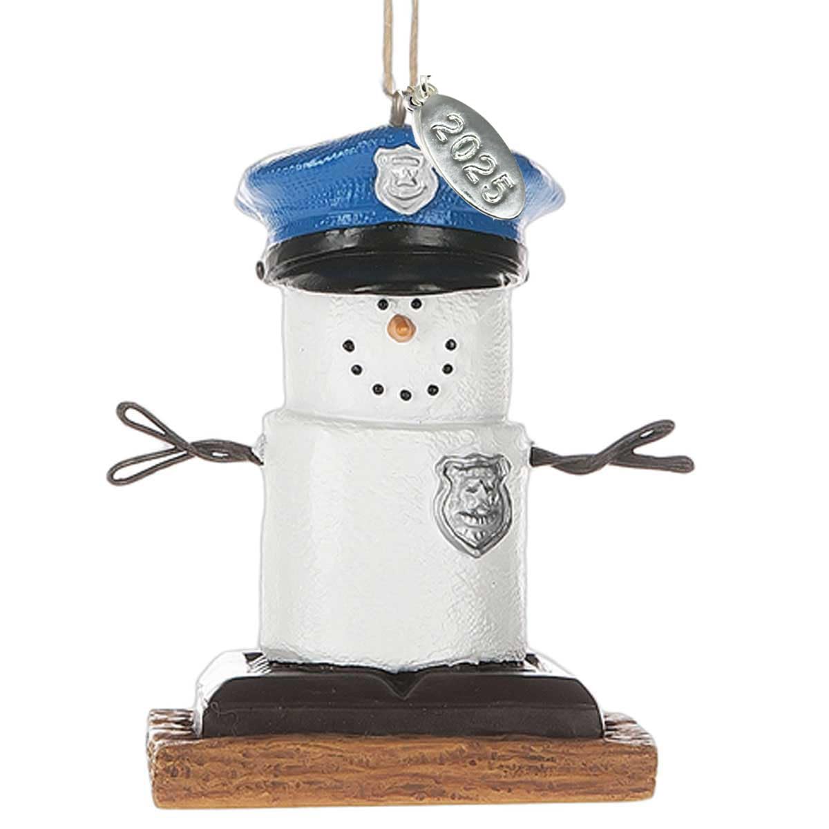 Smores Ornament 2025 - Police Officer Gifts, Police Christmas Ornaments - Cute Police Academy Graduation Gift - Comes in Gift Box So It's Ready for Giving