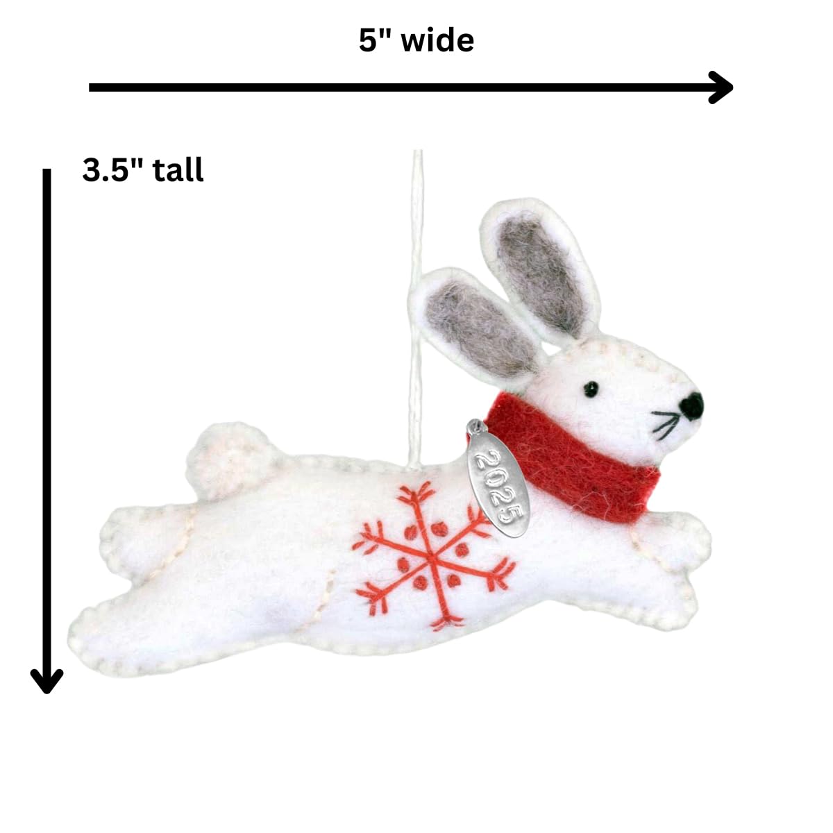 Lucky Rabbit, Bunny Fair Trade Christmas Ornament, Comes in a gift box