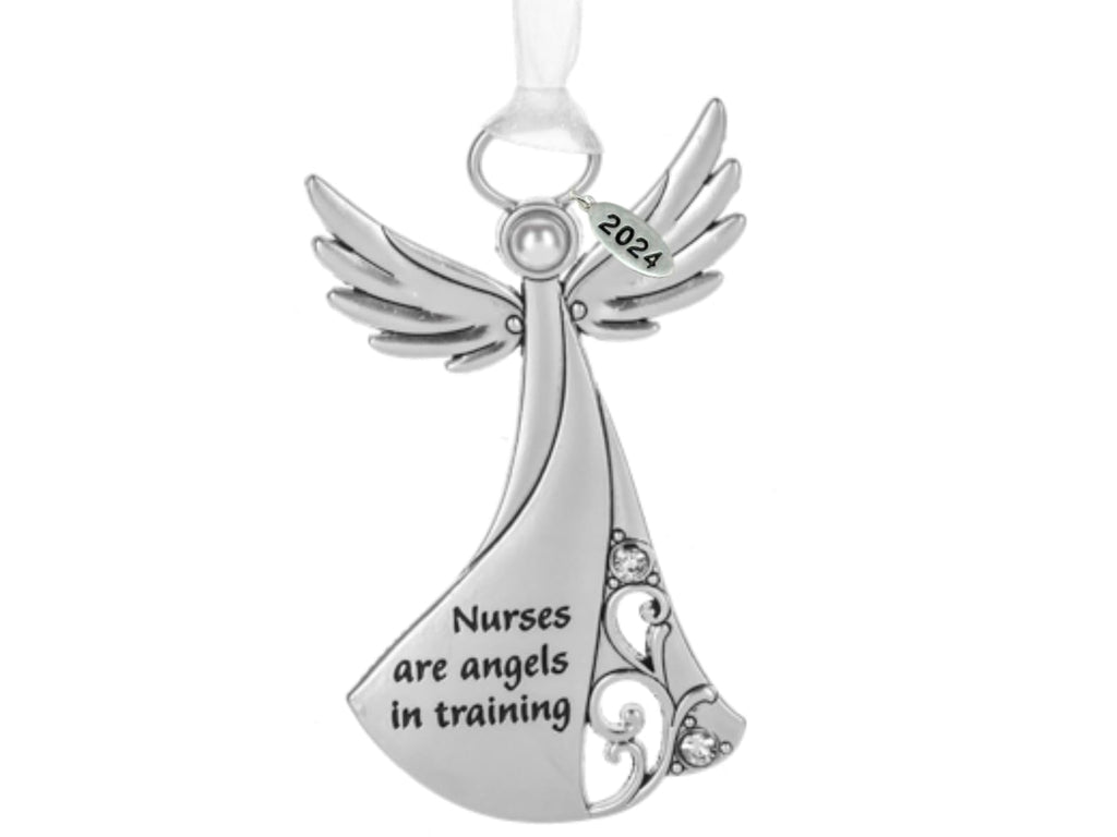 Metal Angel Ornament - NURSE Gift Idea 2025, In Gift Box