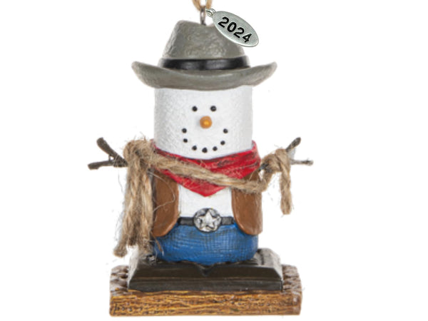 Smores Ornament - Cowboy Christmas Ornaments 2024 - Cute Cowboy Gifts - Comes in Gift Box