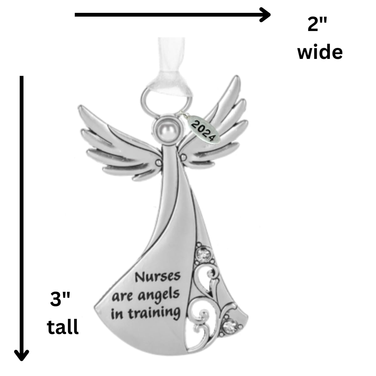 Metal Angel Ornament - NURSE Gift Idea 2025, In Gift Box