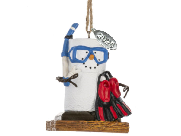 Smores Snorkeling Christmas Ornament - Arrives in Gift Box - Durable Resin Christmas Ornament - Christmas Tree Decoration and Christmas Tree Ornament - Snorkeling Ornament - 2025 Christmas Ornament