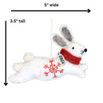 Lucky Rabbit, Bunny Fair Trade Christmas Ornament, Comes in a gift box