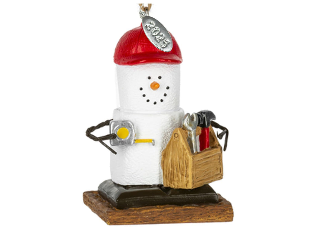 Smores Handyman Ornament w/ Tool Box, Comes in Gift Box