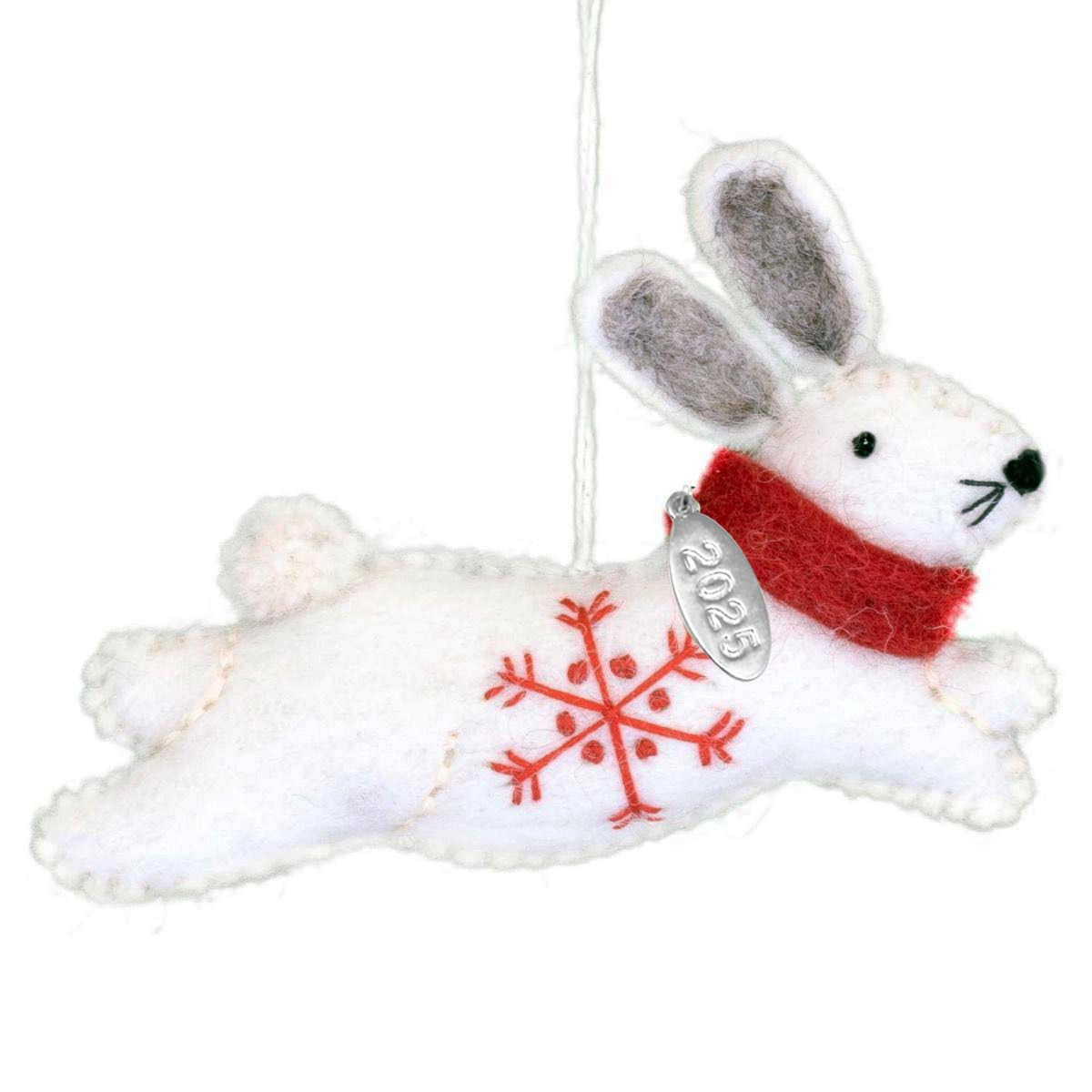 Lucky Rabbit, Bunny Fair Trade Christmas Ornament, Comes in a gift box