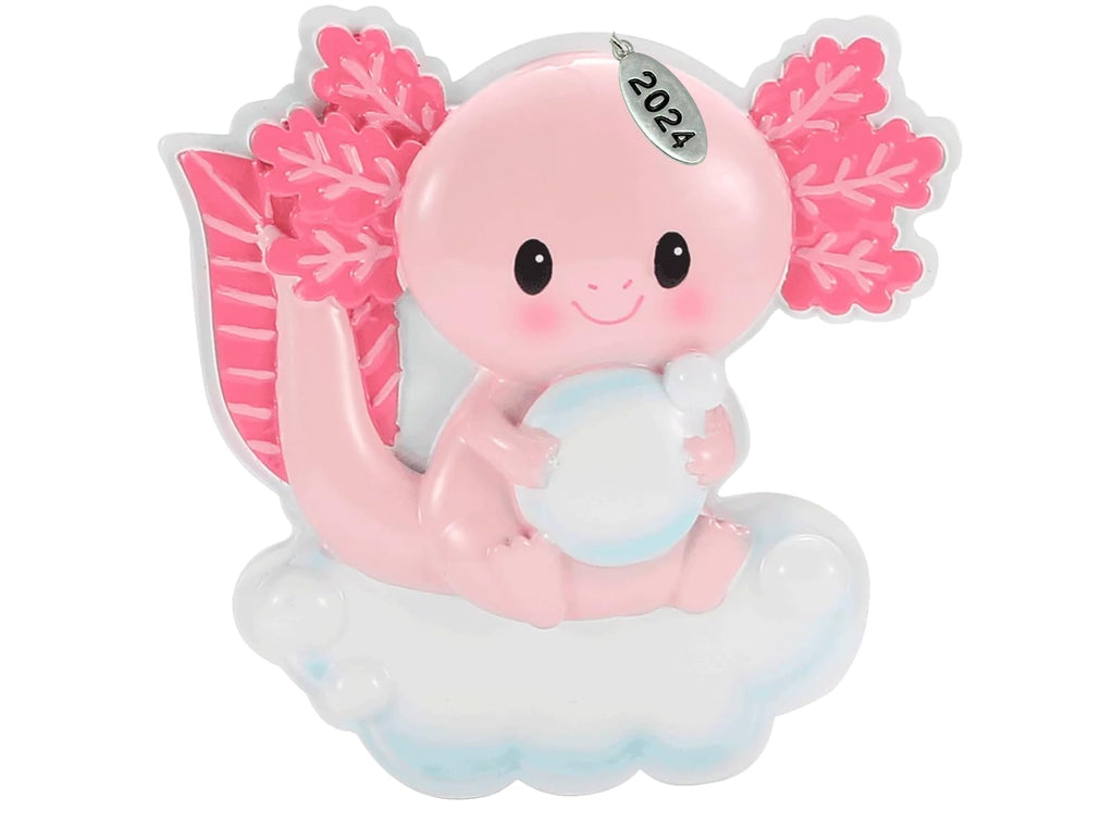 2025 Axolotl Christmas Ornament - Cute Pink Axolotl Ornament, Comes in Gift Box