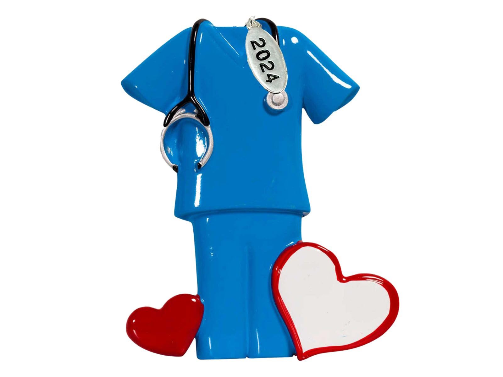 2024 Scrubs Nurse Ornament or Doctor Ornament - Can Be Personalized - Great for Medical Student Gifts, Doctor Gifts or Nurse Gifts - Comes in a Pretty Organza Gift Bag so its Ready for Giving