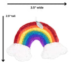 Cute Felt Rainbow Christmas Ornament, Felt Fair Trade, Made in Nepal - Comes in a Gift Bag