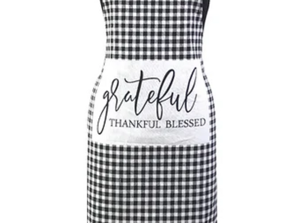 Women's Cooking Apron - Fall Thankful Blessed Design, Baking, Thanksgiving Gift