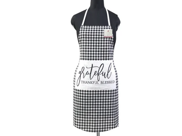 Women's Cooking Apron - Fall Thankful Blessed Design, Baking, Thanksgiving Gift