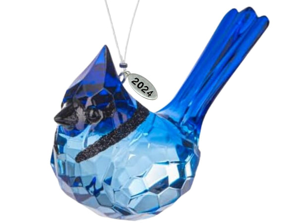 Birdwatcher Gift, Stunning Blue Jay Sparkling Suncatcher, Acrylic Bird Ornament - A Perfect Bird Gift with 2024 Charm & Suction Cup - Stunning Acrylic Bird Suncatcher, Blue Jay Bird Replica