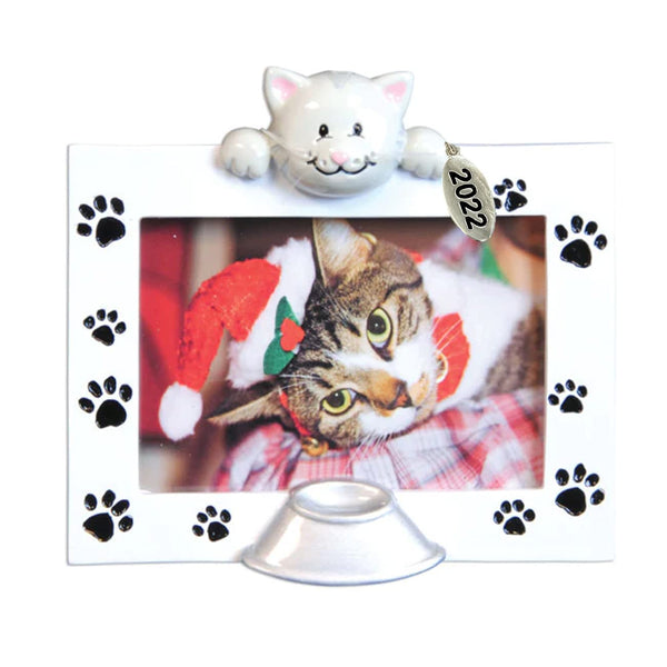 2023 Cat Ornaments, Kitten Christmas Ornament, New Kitten Gift - Cute Picture Frame for Cats, Cat Owners - Easy to Personalize at Home - Comes in a Gift Box so It's Ready for Giving