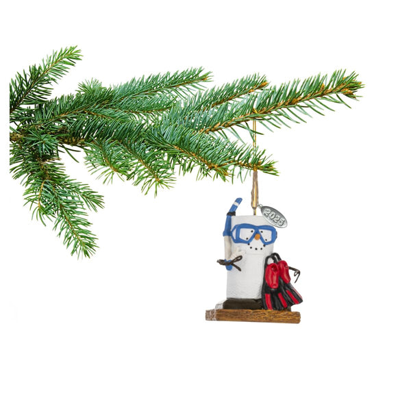 Smores Snorkeling Christmas Ornament - Arrives in Gift Box - Durable Resin Christmas Ornament - Christmas Tree Decoration and Christmas Tree Ornament - Snorkeling Ornament - 2025 Christmas Ornament