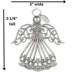 Metal Angel Christmas Ornament 2024 for Nurse, Mom, Grandma, Daughter, Friend or Sister with Sparkling Stones (Nurse - Blessed)