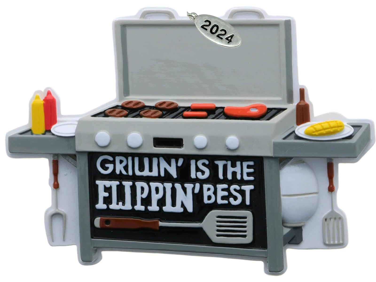 BBQ Grill, Smoker Christmas Ornament - Easy to Personalize at Home - Comes in Gift Box