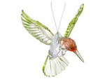 Crystal Suncatcher with Prism - 2025 Red-Throated Hummingbird Acrylic Ornament, Stunning Hummingbird Suncatcher or Hummingbird Memorial Ornament, Includes Suction Cup, 2025 hangtag and Gift Box