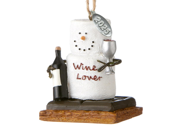 Wine Lover Gifts, Smores Wine Lover Ornament, Wine Christmas Ornament - Comes in a Gift Box so It's Ready for Giving