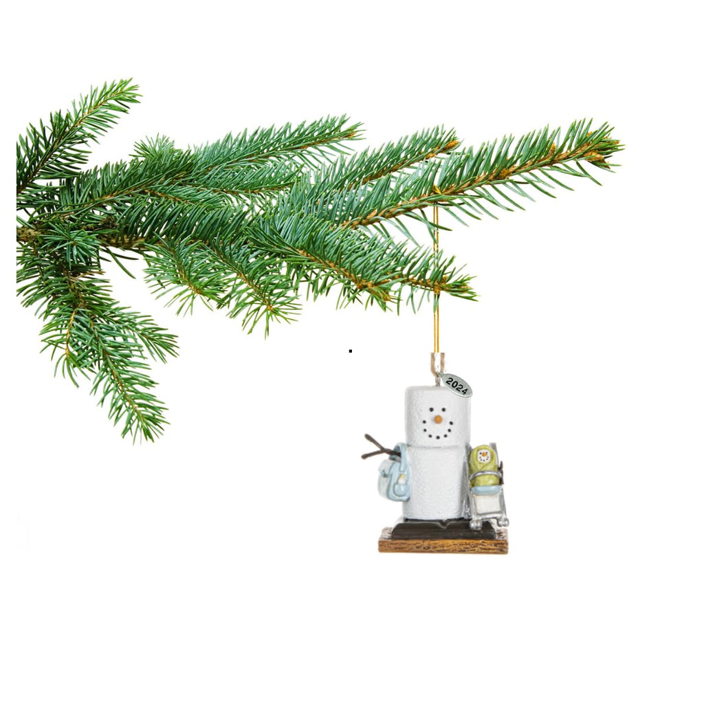 Smores Baby Boy in Stroller Ornament, Comes in Gift Box