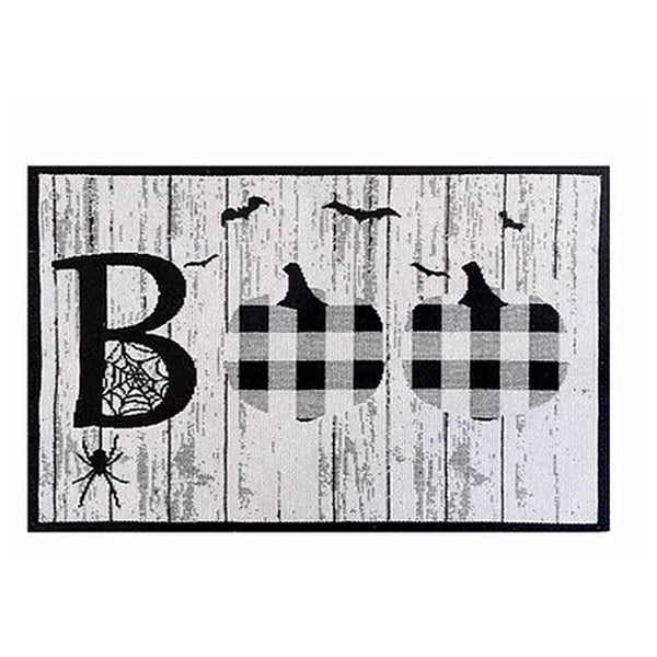 4 pc Halloween Placemats Set - Buffalo Plaid Placemats Halloween Boo Pumpkins Tapestry Style, Comes in Gift Bag