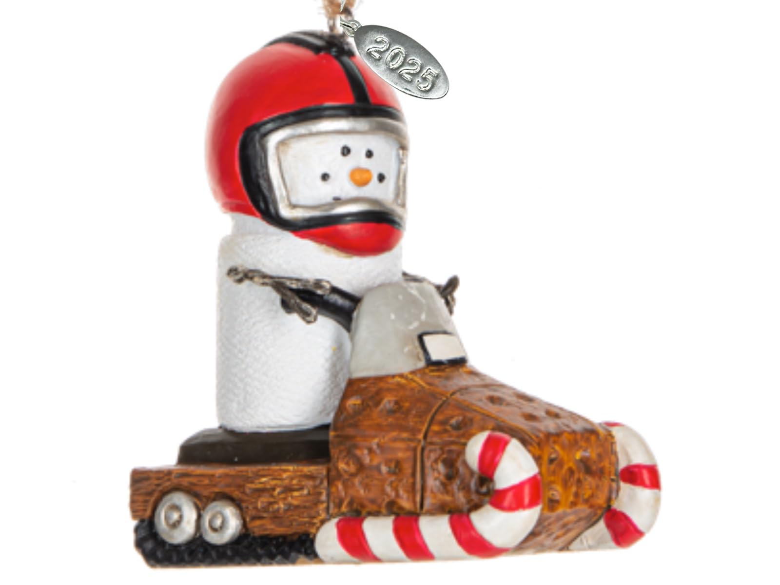 Smores Snowmobile Ornament, Snowmobile Gifts, Snowmobiling Christmas Ornament - Cute Little Smore Riding A Snowmobile - Comes in a Gift Box