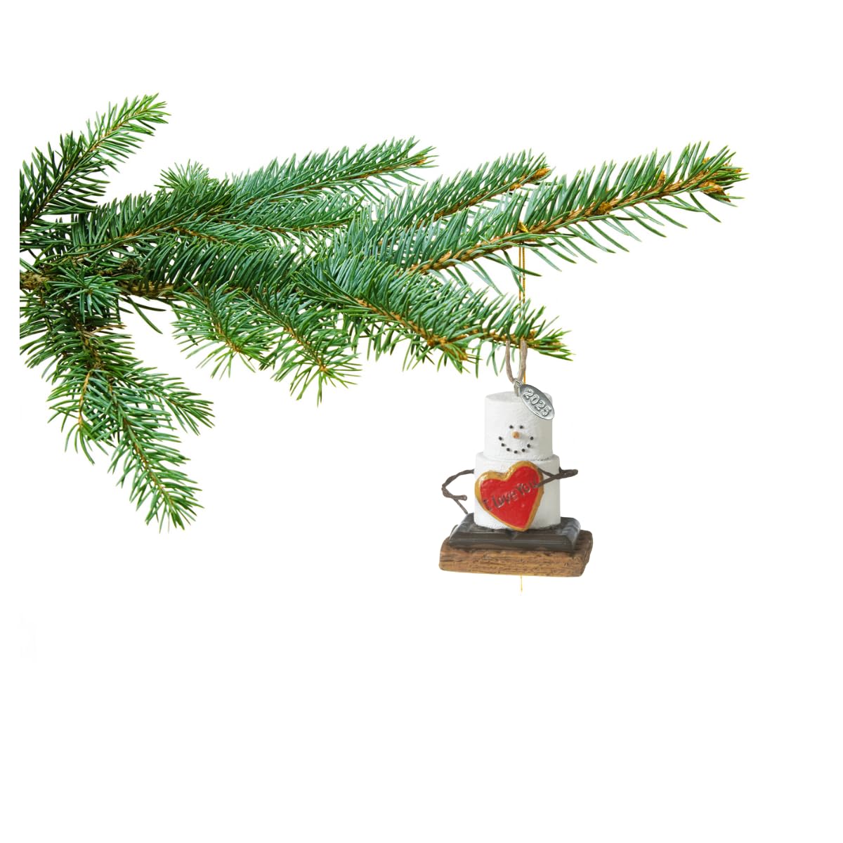 I Love You Smores Christmas Ornament 2024 with Heart, Great I Love You Gift for Boyfriend, Girlfriend, Husband, Wife, with 2024 hangtag, Comes in a Gift Box