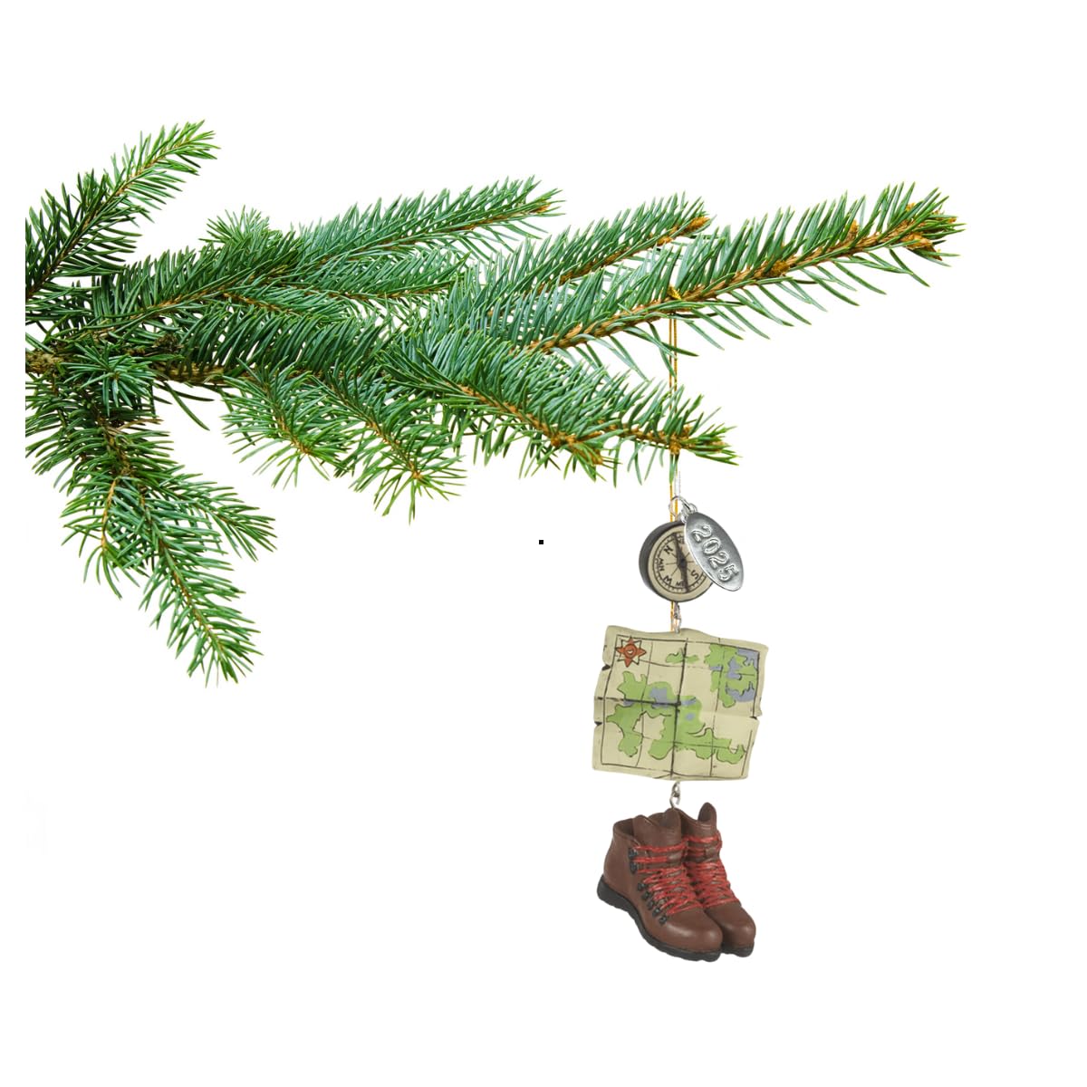 2025 Camping Ornaments Backpacking, Hiking Ornament - Stunning Dangling Hiking Boot - Comes in a Gift Box so It's Ready for Giving