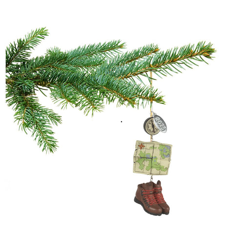 2025 Camping Ornaments Backpacking, Hiking Ornament - Stunning Dangling Hiking Boot - Comes in a Gift Box so It's Ready for Giving