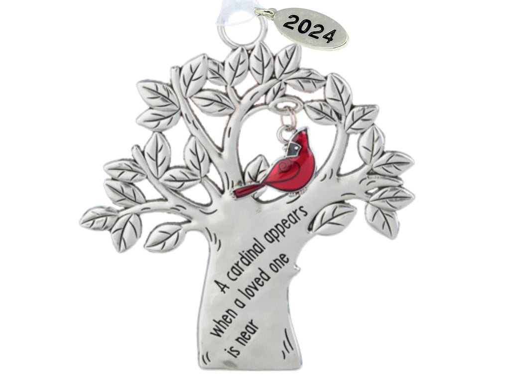2025  Cardinal Memorial Ornament, Memorial Gifts for Men or Women, Cardinal Appears, Comes in Gift Box