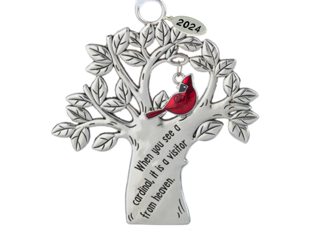 2025 Cardinal Memorial Ornament, Memorial Gifts for Men or Women - Visitor From Heaven - Comes in Gift Box
