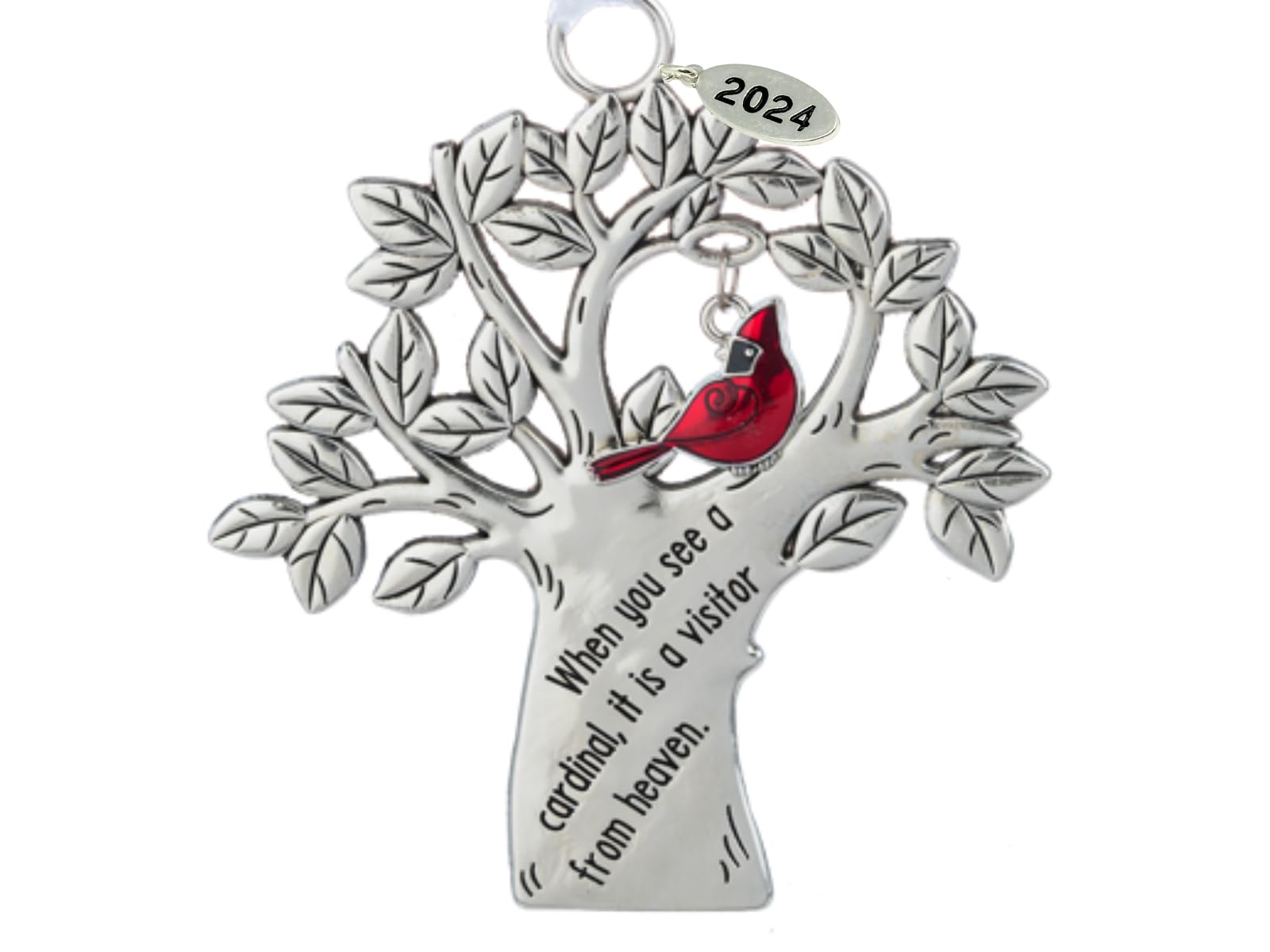 2025 Cardinal Memorial Ornament, Memorial Gifts for Men or Women - Visitor From Heaven - Comes in Gift Box