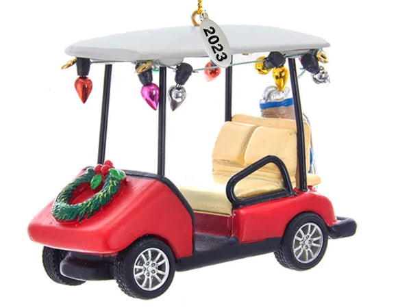 Golf Cart Christmas Ornament with 2024 Hangtag, Cute Replica Golf Cart Trimmed in Christmas Lights, Comes in Gift Box - Cool Golf Gifts for Men Golfers, Perfect Dad Gift