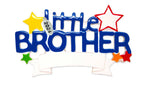 Brother or Sister Ornament 2024 - Big Brother, Big Sister, Little Brother, Little Sister Christmas Ornaments - Easy to Personalize - Comes in Gift Box So It's Ready for Giving (Little Brother - Blue)