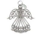Metal Angel Christmas Ornament 2024 for Nurse, Mom, Grandma, Daughter, Friend or Sister with Sparkling Stones (Nurse - Blessed)