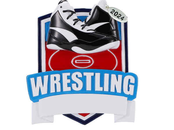 Wrestling Ornaments, 2024 Wrestling Ornament to Personalize, Wrestling Gift Idea, Wrestling Christmas Tree Ornaments for Boys or Girls, Includes Hangtag and Gift Box (Wrestling)