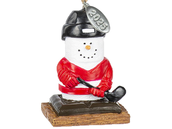 Smores Hockey Christmas Ornament, Hockey Player Gift Idea, Comes In Gift Box, Hangtag w Year