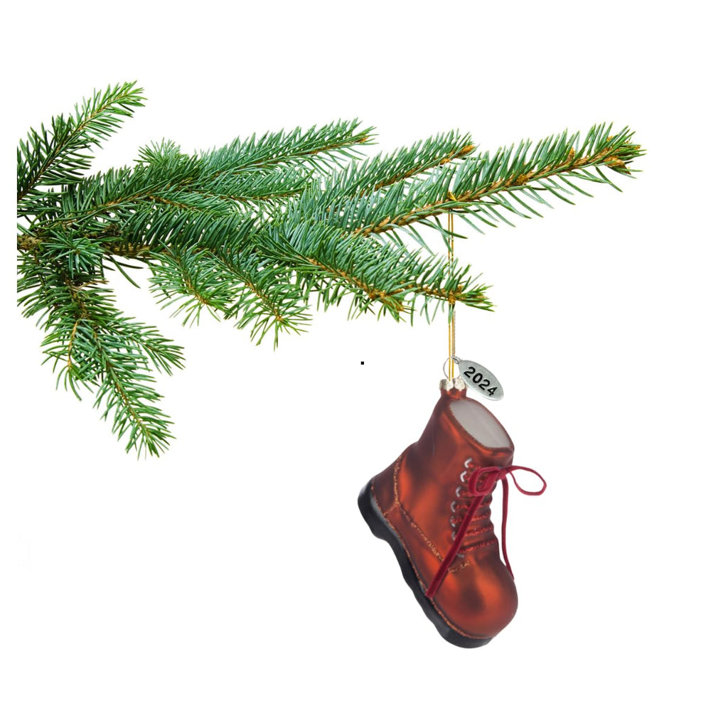 2025 Camping Ornaments Backpacking, Hiking Ornament - Stunning Dangling Hiking Boot 5" - Comes in a Gift Box so It's Ready for Giving