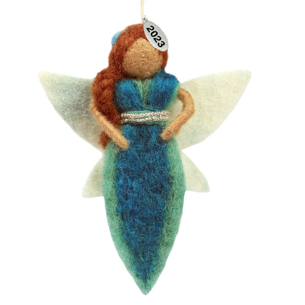 2023 Fairy Ornaments - Cute Felt Fairy Christmas Ornament, Great Car Charm, Fairy Gifts for Women - Fair Trade, Hand Felted Made in Nepal - Comes in an Organza Bag so It's Ready for Giving