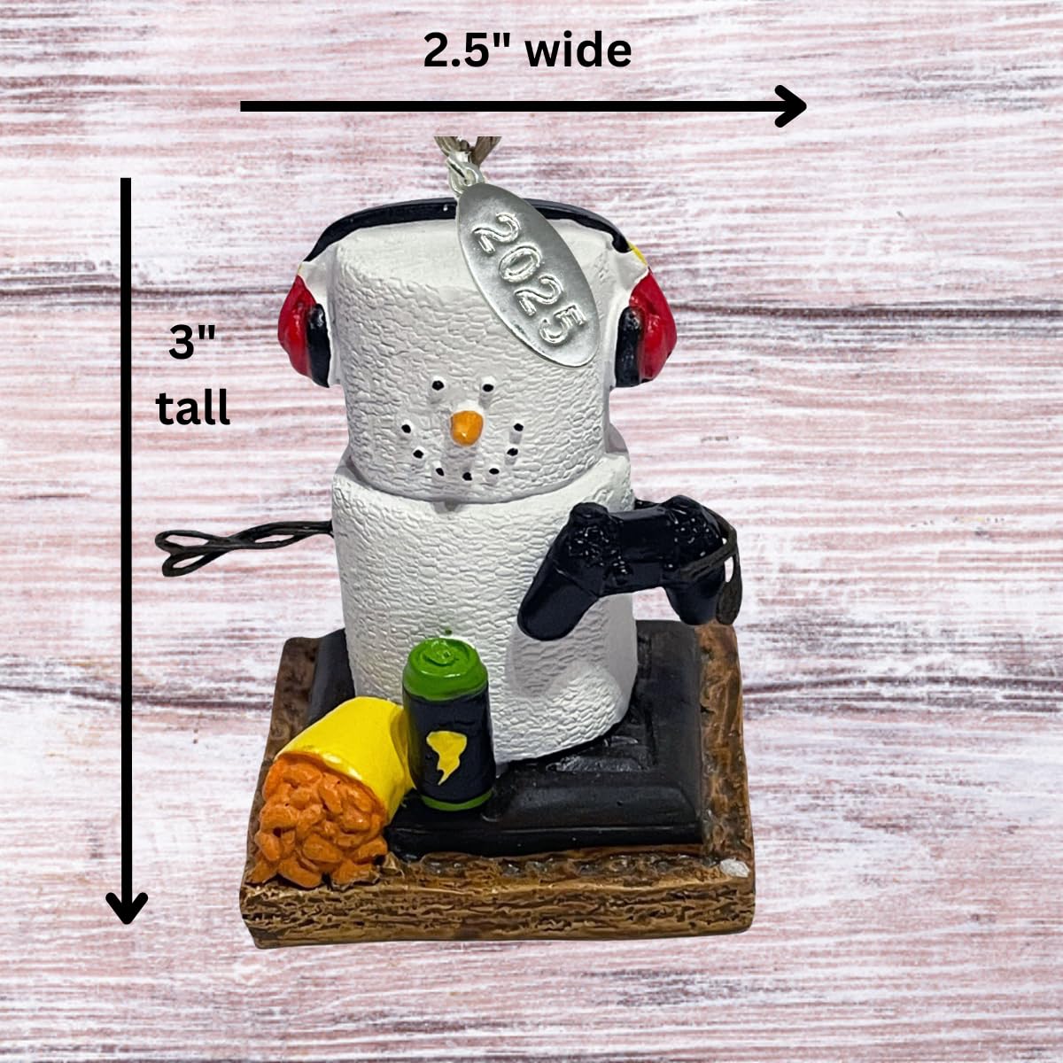 Gamer Ornament 2025 - Smores Ornaments - Gamer Christmas Ornament w/Black Controller - Comes in a Gift Box so It's Ready for Giving