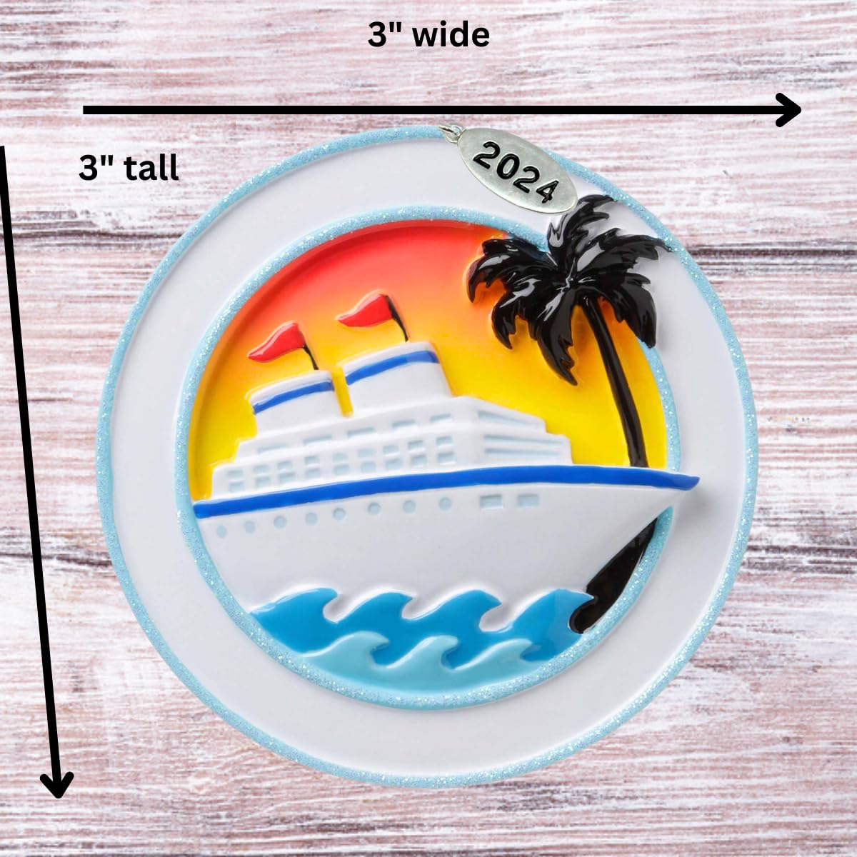Cruise Ship Ornament - Cruise Ornament - Travel Christmas Ornaments - Can Be Easily Personalized at Home - Comes in a Gift Bag so It's Ready for Giving