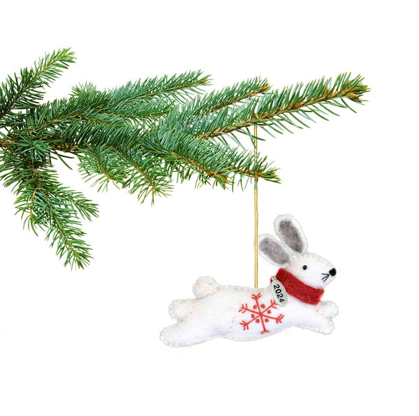 Lucky Rabbit, Bunny Fair Trade Christmas Ornament, Comes in a gift box