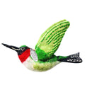 Felt Christmas Ornaments - Ruby Throated Hummingbird Ornament - Fair Trade, Hand Felted Made in Nepal - Comes in a Gift Bag so It's Ready for Giving
